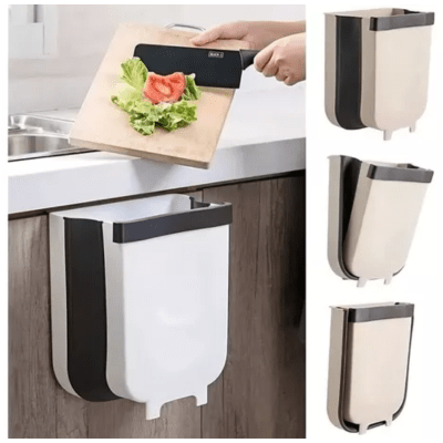 Papelera Basurero Colgante Puerta Plegable Cocina 25x29cm