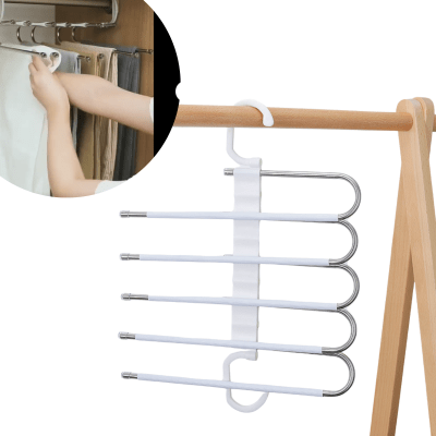 Gancho Pantalones Organizador Multiple Ahorra Espacio 5 En 11