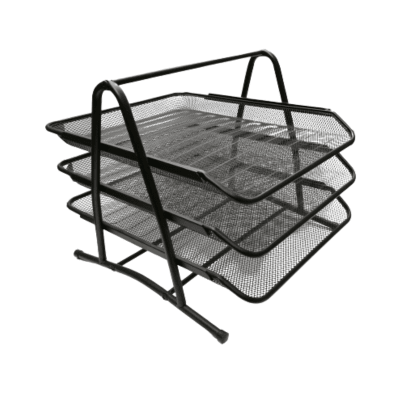 Bandeja Porta Papeles Documento 3 Niveles Tipo Malla Oficina1