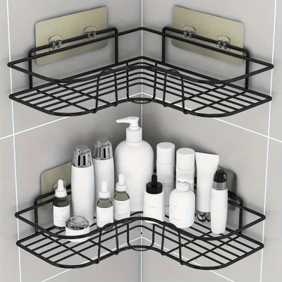 Estante Organizador Esquinero Adhesivo Cocina Baño Ducha1