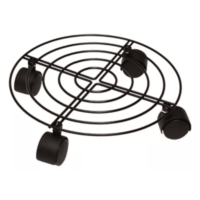 Soporte Porta Maceta Macetero De Base Metal Con Ruedas