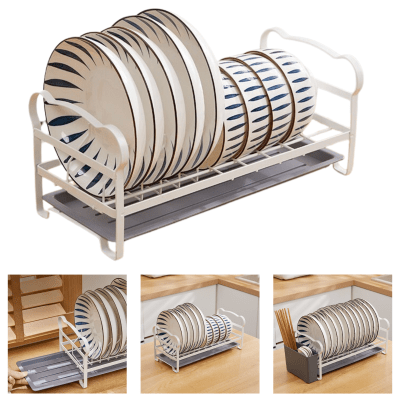 Secaplatos Escurridor Simple 1 Nivel Color Blanco1