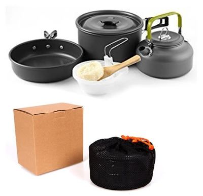 Set Ollas Y Tetera Camping Set Ollas Y Tetera Camping