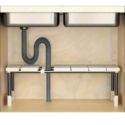 Estante 1 Nivel Adaptable Cocina Baño Organizador Gabinete2