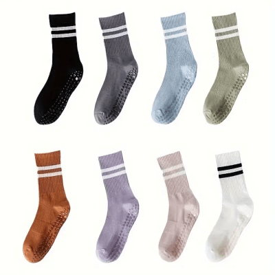 Calcetines De Yoga Largo Antideslizantes Para Mujer Pilates9