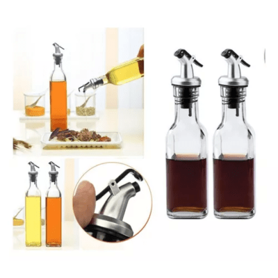 Botellas Aceitero de Vidrio Acero3