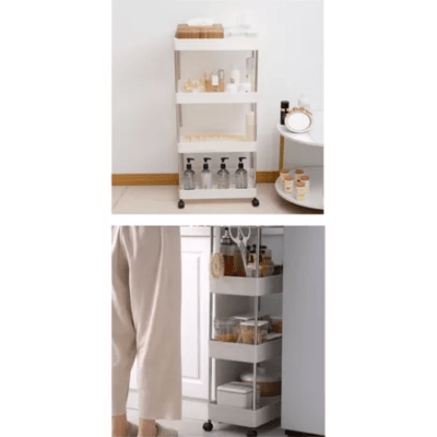 Estante Con Rueda Carrito Portátil Baño Cocina 22x40x87cm