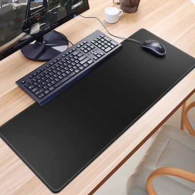 Mouse Pad Goma Antideslizante Gamer 90x40 Color Negro Xl