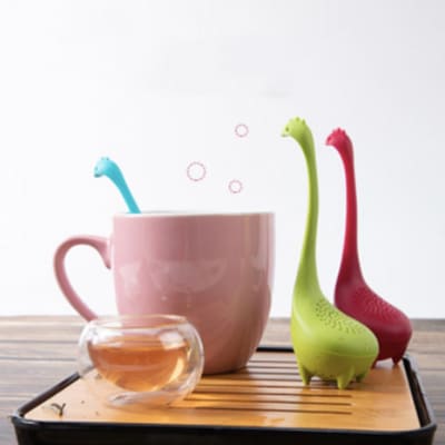 Infusor De Té Con Mango De Silicona Dinosaurio Colador Té