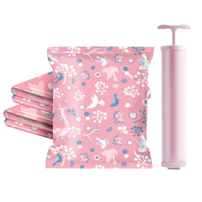 Pack 3 Unid. Bolsa Al Vacío Guarda Ropa 70x50cm Mas 1 Bombín1