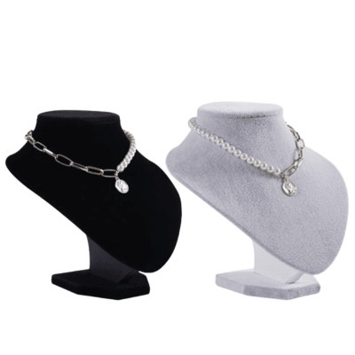 Exhibidor Collares Cuello Chico Terciopelo1