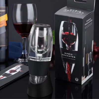 Aireador De Vino Decantador Portátil De Cristal1