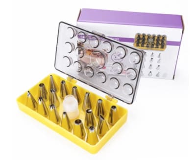 Boquillas Pasteleras de 16 Duyas De Acero Inoxidable Con Caja3