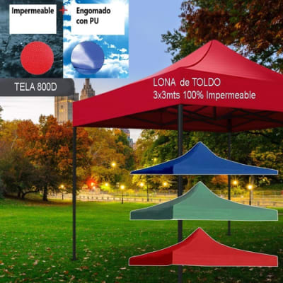 Lona Repuesto Para Toldo Plegable 3x3 Techo 800D5