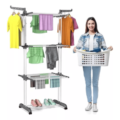 Tendedero colgador de ropa plegable 3 niveles1