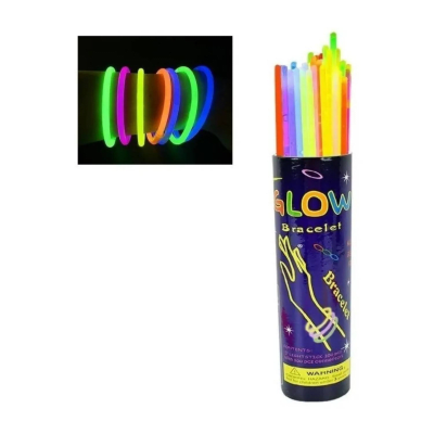 100 Pulseras Fluor Luminosas Barras Led Fiesta Cotillón1