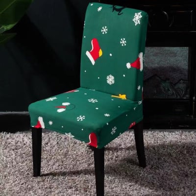 Funda De Silla Comedor Navideñas Elastica Decoración2
