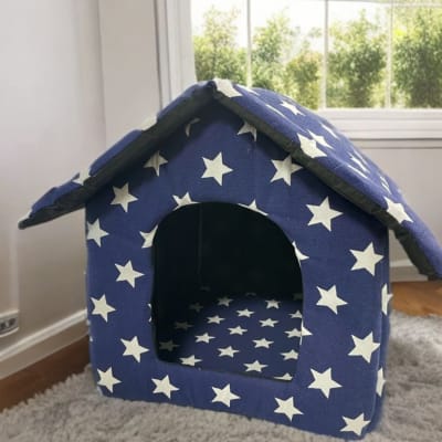 Cama Casa Mascotas Gatos Perros Diseño Estella 45x42x40cm9