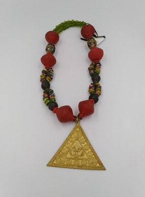 COLLAR PIEDRAS NARANJAS Y VERDES1