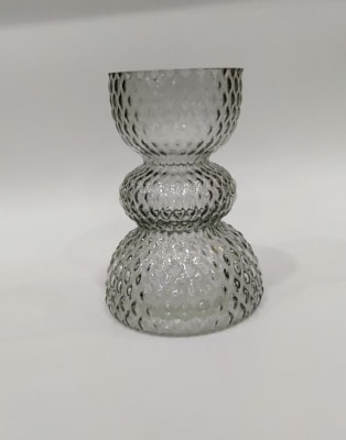 MARK CANDLE HOLDER LIGHT GREY10X14.51