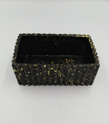 MACETERO RECTANGULAR NEGRO PINTAS AMARILLAS1