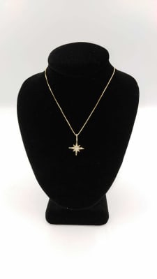 COLLAR  BAÑO DE ORO DIJE ESTRELLA GUIA1
