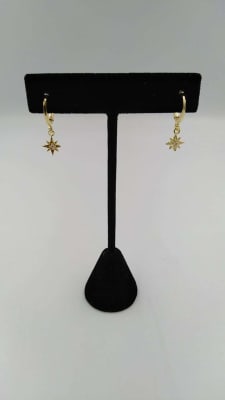 AROS CHICO ARGOLLA ESTRELLA DOBLE PUNTO CIRCÓN ARO ORO1