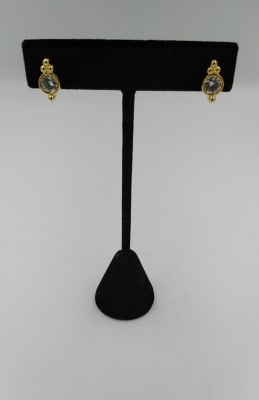 AROS CHICO ARO PUNTO DE LUZ 3 BOLITAS 12 X 6MM ARO BAÑO ORO1