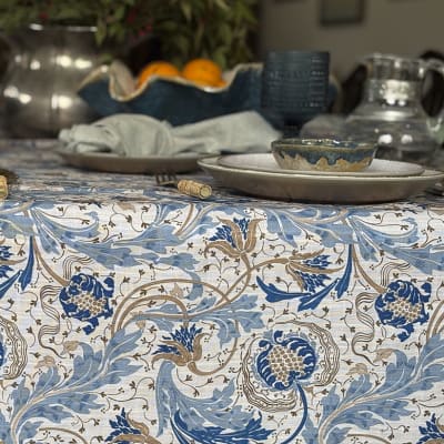 Amelie Blue Mantel Antimanchas