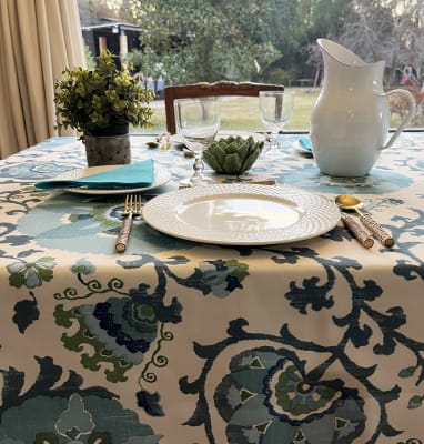 Medallion Bleu Mantel Antimanchas