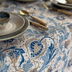 Amelie Blue Mantel Antimanchas