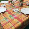 Madras Orange Mantel Antimanchas1