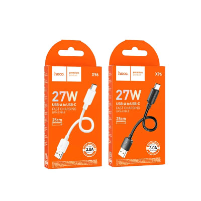 CABLE USB A TIPO C 27W CARGA RÁPIDA 2.4A - HOCO X96 25CM