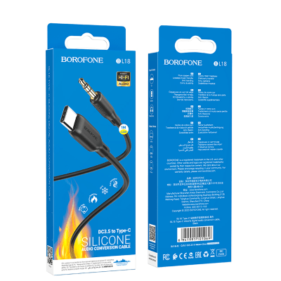 CABLE DE AUDIO AUXILIAR 3.5MM A TIPO C - BOROFONE BL18 1M1
