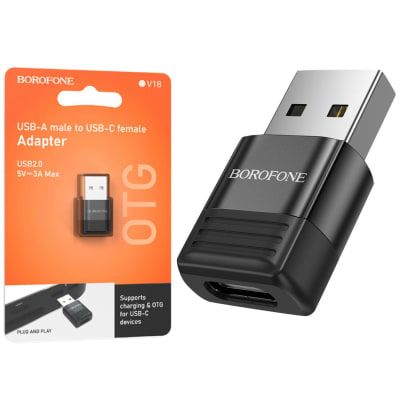 ADAPTADOR OTG USB-C HEMBRA A USB-A MACHO BOROFONE BV181