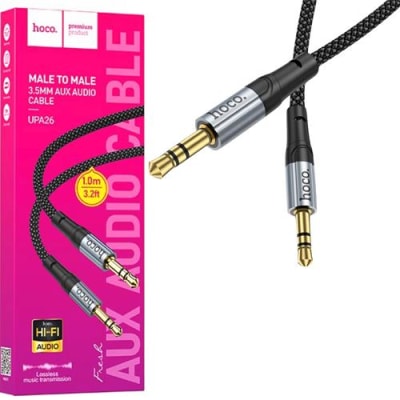 CABLE DE AUDIO AUXILIAR A AUXILIAR 3.5MM - HOCO UPA26 1M