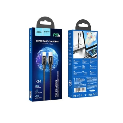 CABLE TIPO C A LIGHTNING HOCO X14 PARA APPLE 2M1