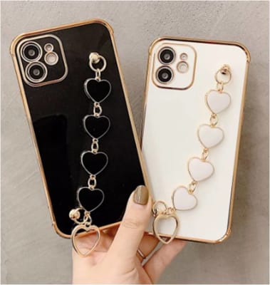 CARCASA IPHONE 12 - CADENAS CORAZONES