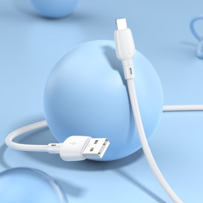 CABLE USB A LIGHTNING 2.4A BOROFONE BX93 1M