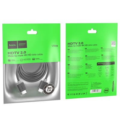 CABLE HDMI HDTV 2.0 A HDMI 4K 60HZ - HOCO US08 3M