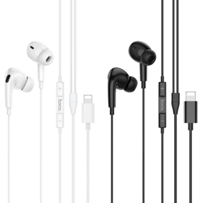 AUDIFONOS PARA IPHONE LIGTHNING CON CABLE Y MICROFONO HOCO M111 PRO