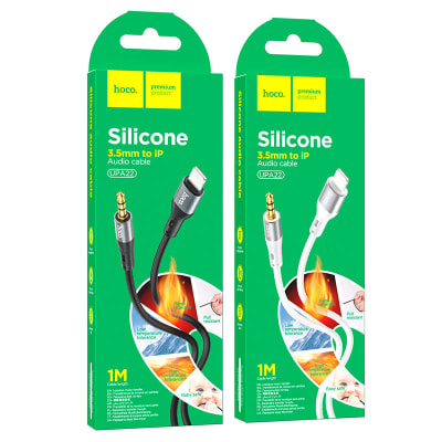 CABLE DE AUDIO AUXILIAR 3.5MM A LIGHTNING PARA IPHONE - HOCO UPA22 1M1