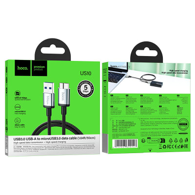 CABLE USB A MICRO USB 3.0 SATA 50CM - HOCO US10 5GBPS