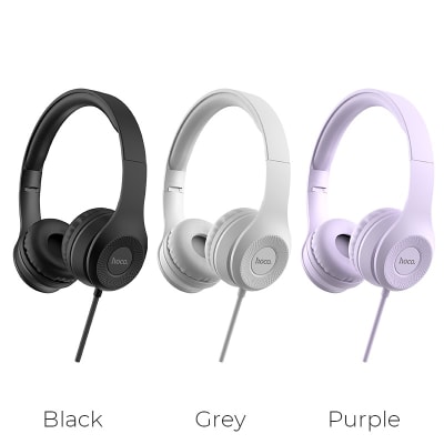 AUDIFONOS CON CABLE Y MICROFONO AUXILIAR 3.5MM DE CASCO HOCO W21