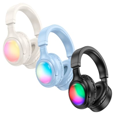 AUDIFONOS INALAMBRICOS BLUETOOTH DE CINTILLO RGB HOCO W48 46HRS1