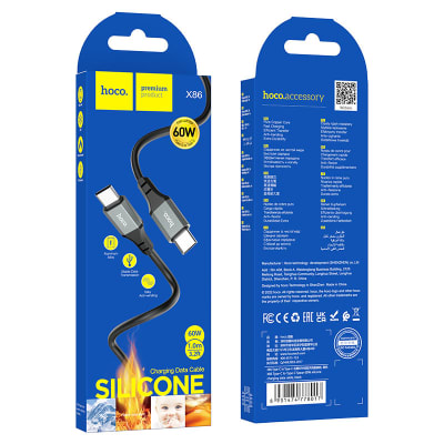 CABLE TIPO C A TIPO C 60W CARGA RÁPIDA - HOCO X86 1M