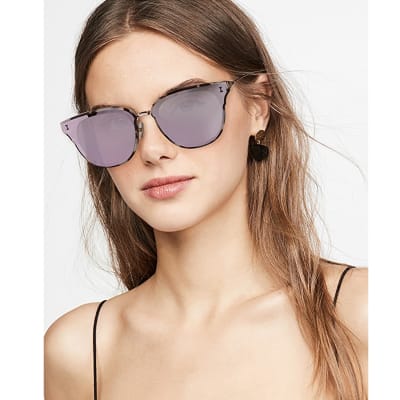 aoyama - white tortoise w/ bright rose mirror lens aoyama - white tortoise w/ bright rose mirror lens