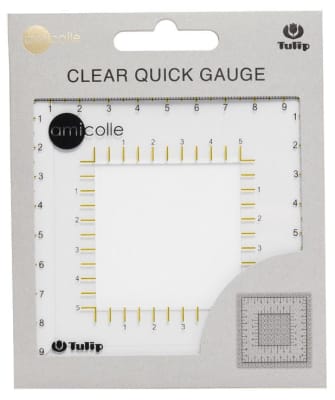 Regla medidoda de tejido-Clear Quick Gauge