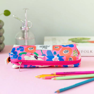 Pink elephant estuche de tela chico