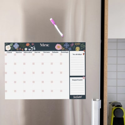 Pink Elephant organizador mensual magnético